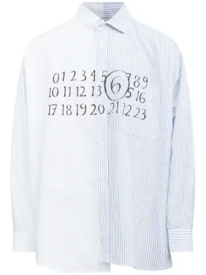MM6 Maison Margiela アシンメトリー シャツ | ニュートラル | FARFETCH JP