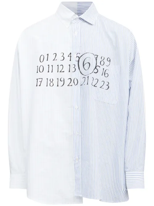 Chemise en coton à design asymétrique - MM6 Maison Margiela - Modalova
