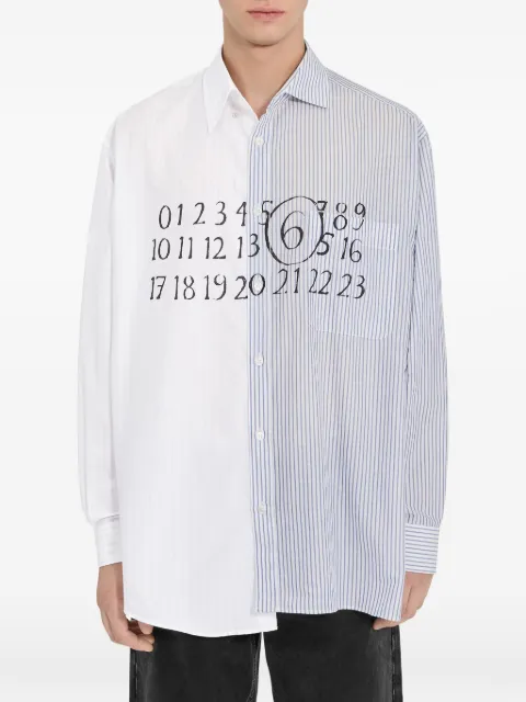 MM6 Maison Margiela Numeric asymmetric shirt