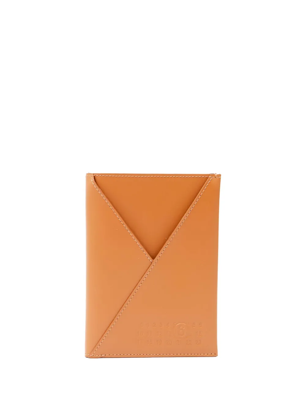 MM6 Maison Margiela Custodia passaporto con numeri goffrati - Marrone