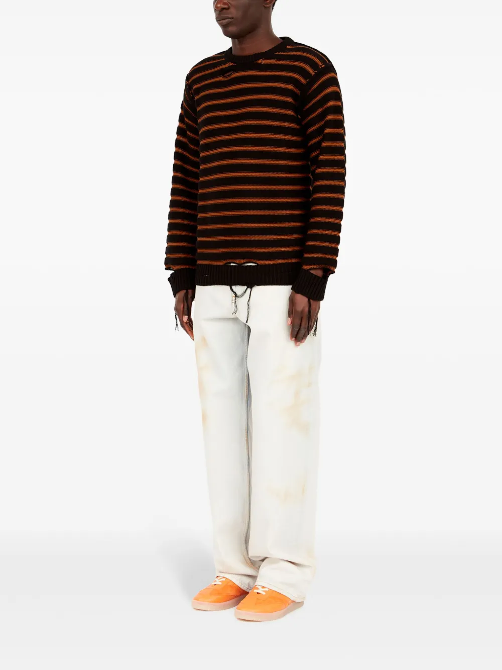 stripe-pattern jumper