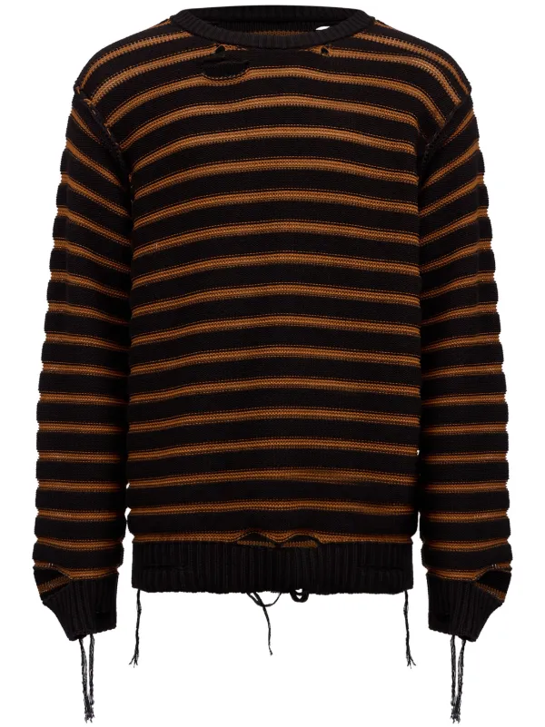 MM6 Maison Margiela ストライプ プルオーバー | ブラック | FARFETCH JP