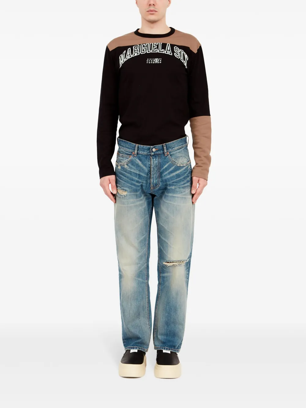 MM6 Maison Margiela Jeans met vijf zakken - Blauw