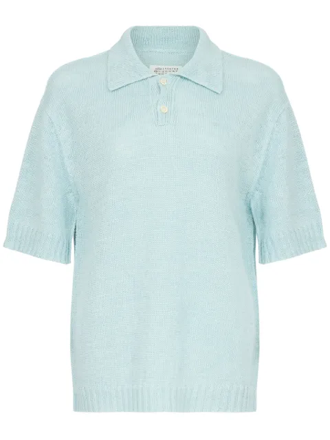 Maison Margiela short-sleeve hemp polo top