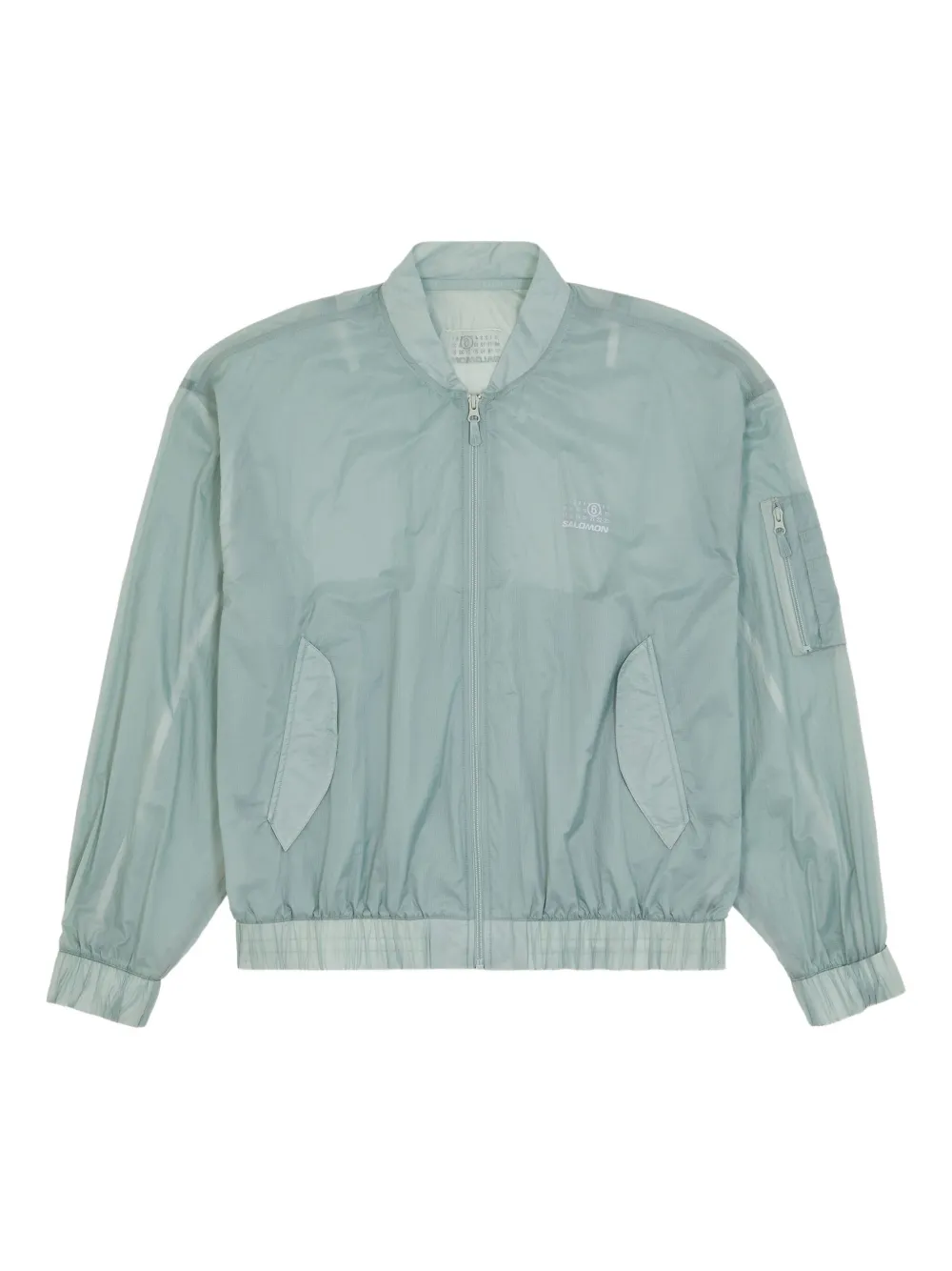 MM6 Maison Margiela X Salomon x Salomon プリント ボンバージャケット - ブルー MM6 Maison Margiela X Salomon x Salomon プリント ボンバージャケット - ブルー