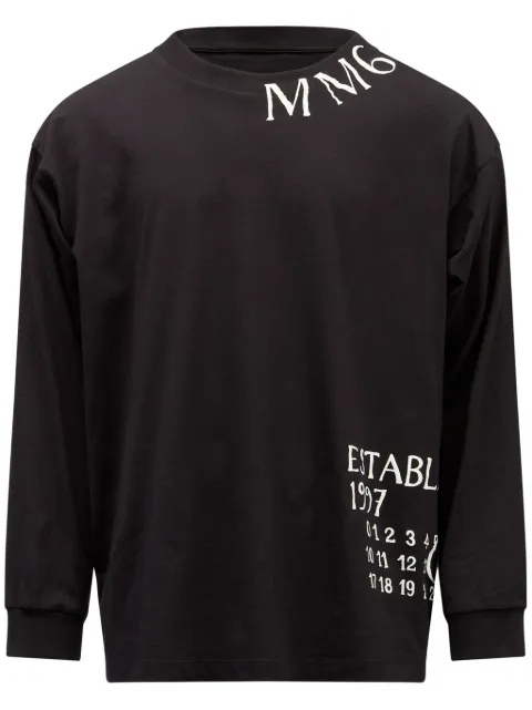 MM6 Maison Margiela تيشيرت بنقش أرقام