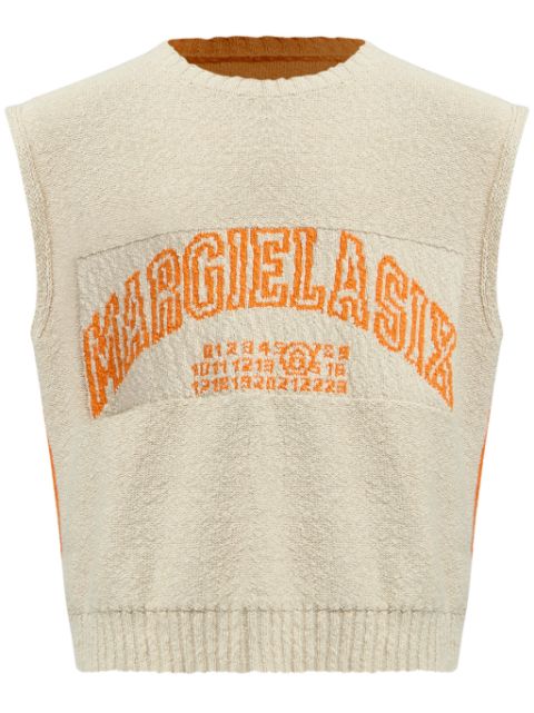 MM6 Maison Margiela numbers-motif vest Men