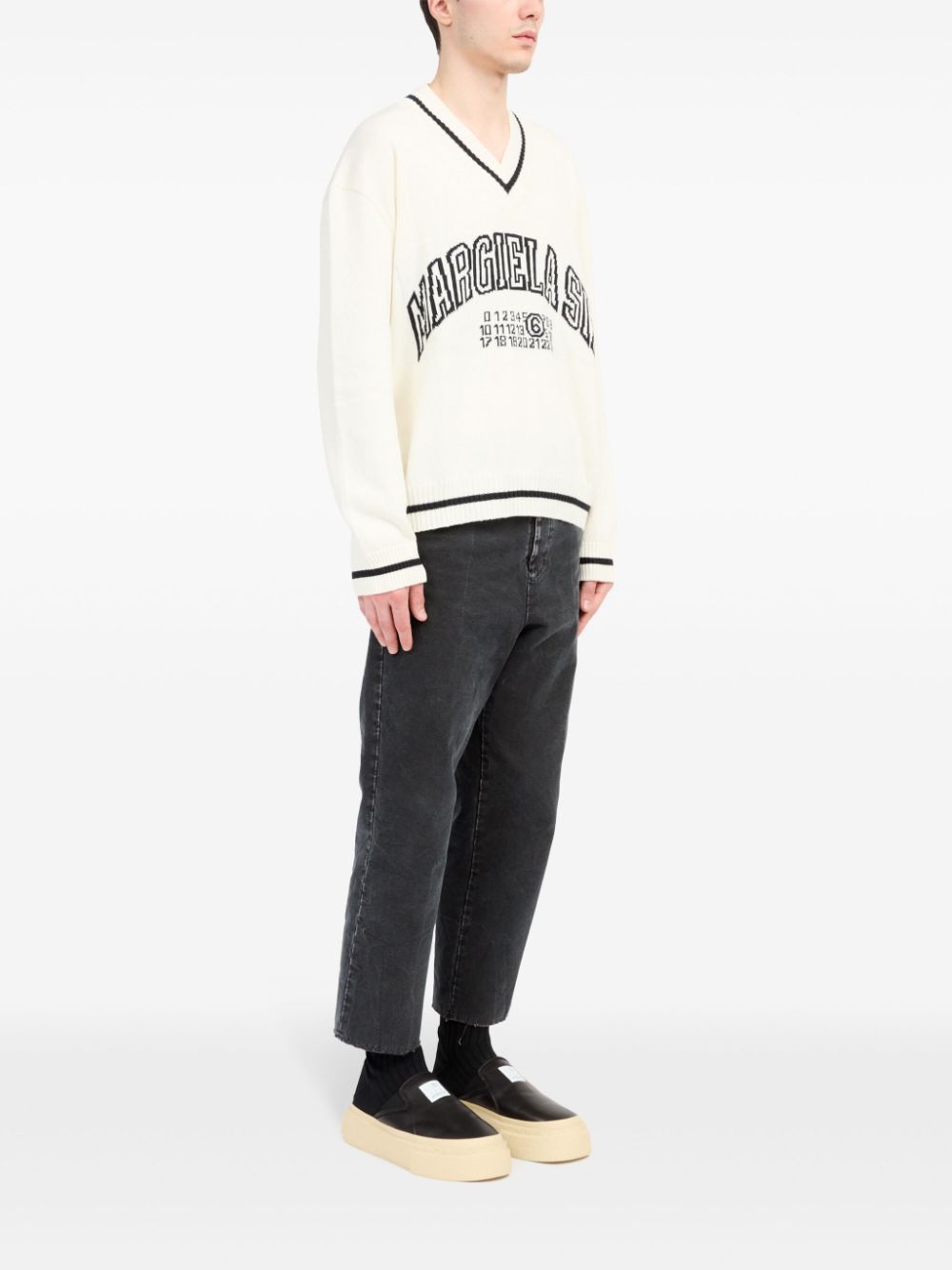 MM6 Maison Margiela numbers-motif jumper Men