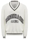 MM6 Maison Margiela numbers-motif jumper - White