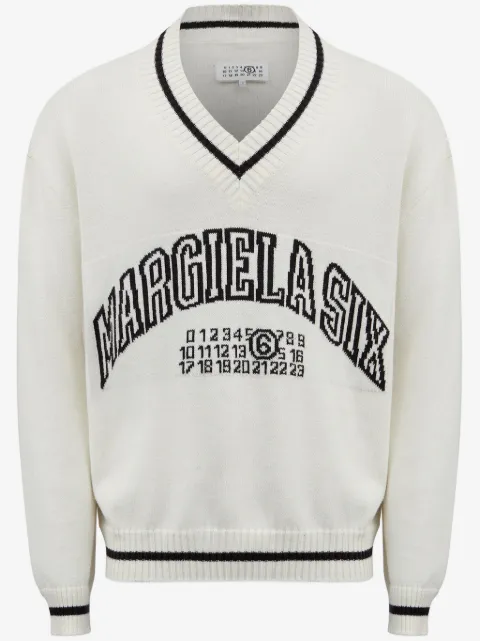 MM6 Maison Margiela suéter con motivo de números