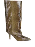 Paris Texas snake-effect boots - Brown