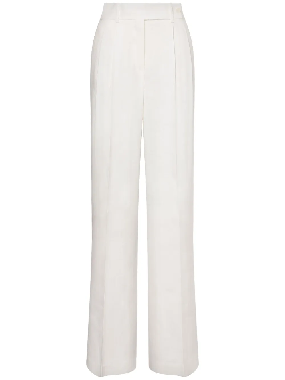 Shop Alberta Ferretti Straight-leg Trousers In White