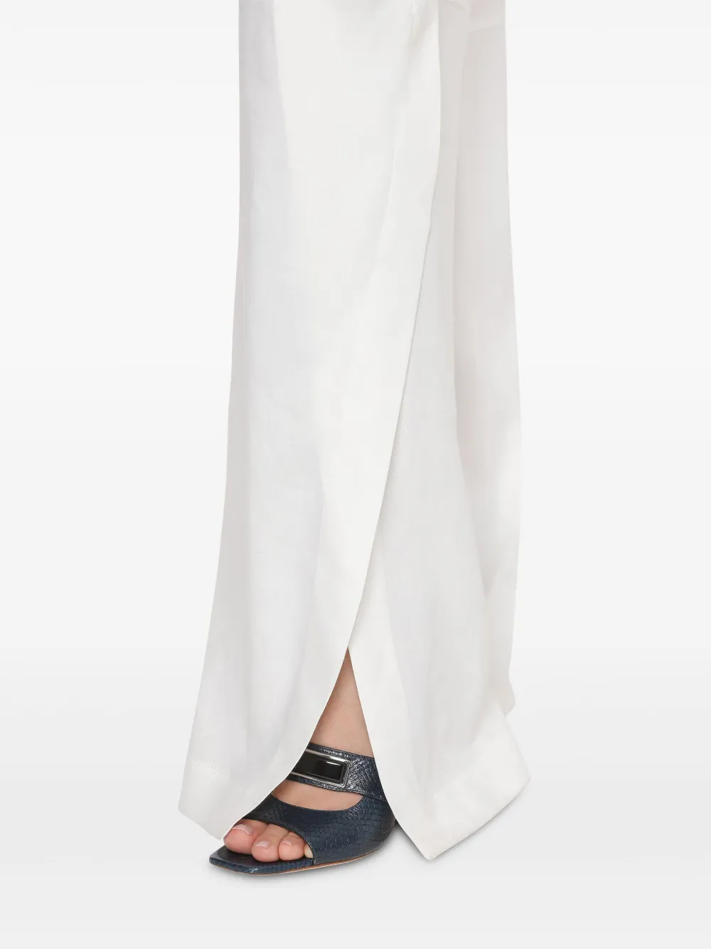 Alberta Ferretti Broek met wijde pijpen Wit