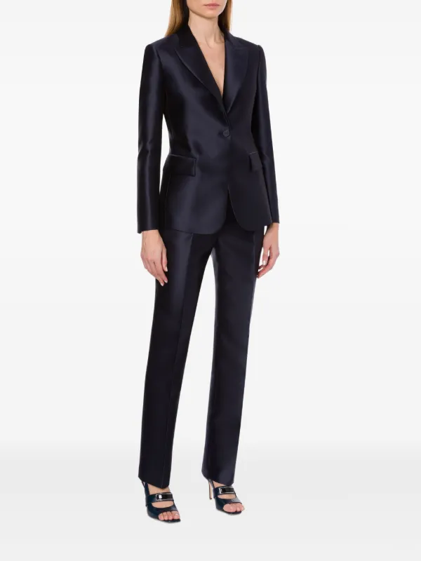 Alberta Ferretti Mikado Blazer | Blue | FARFETCH