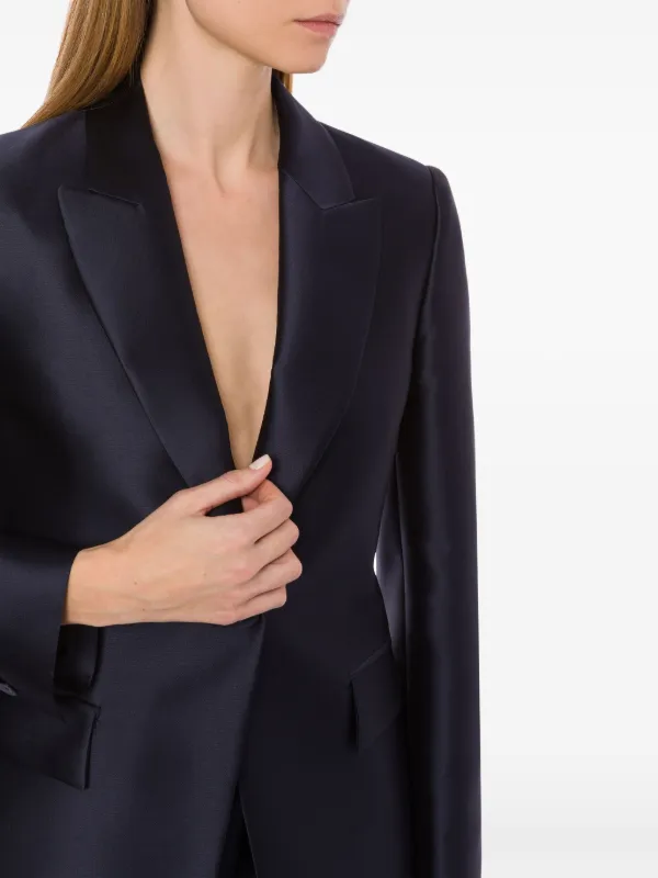 Alberta Ferretti Mikado Blazer | Blue | FARFETCH