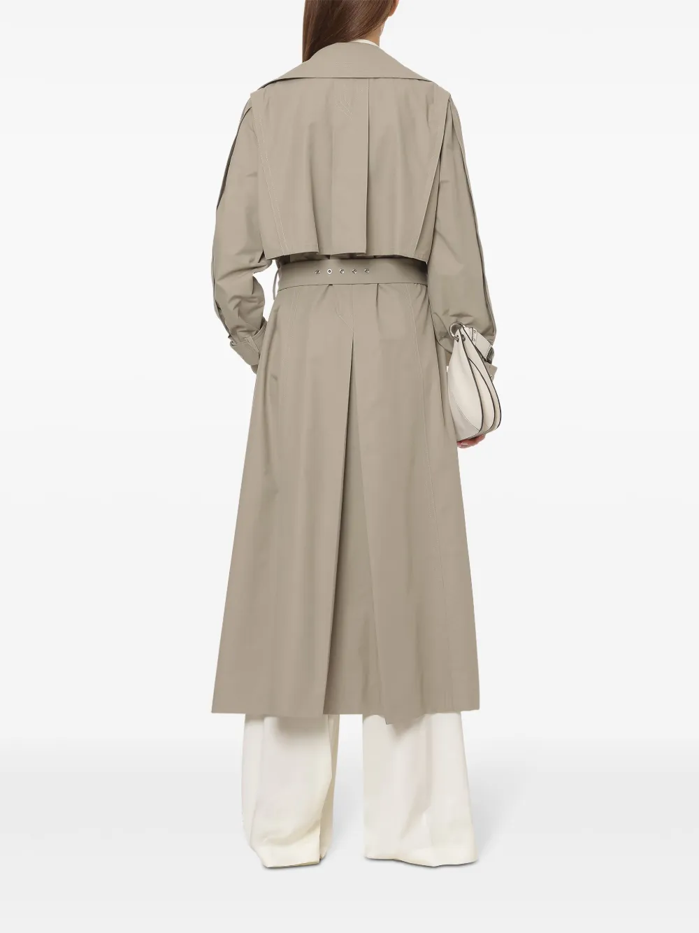 Alberta Ferretti Trenchcoat met ceintuur Beige