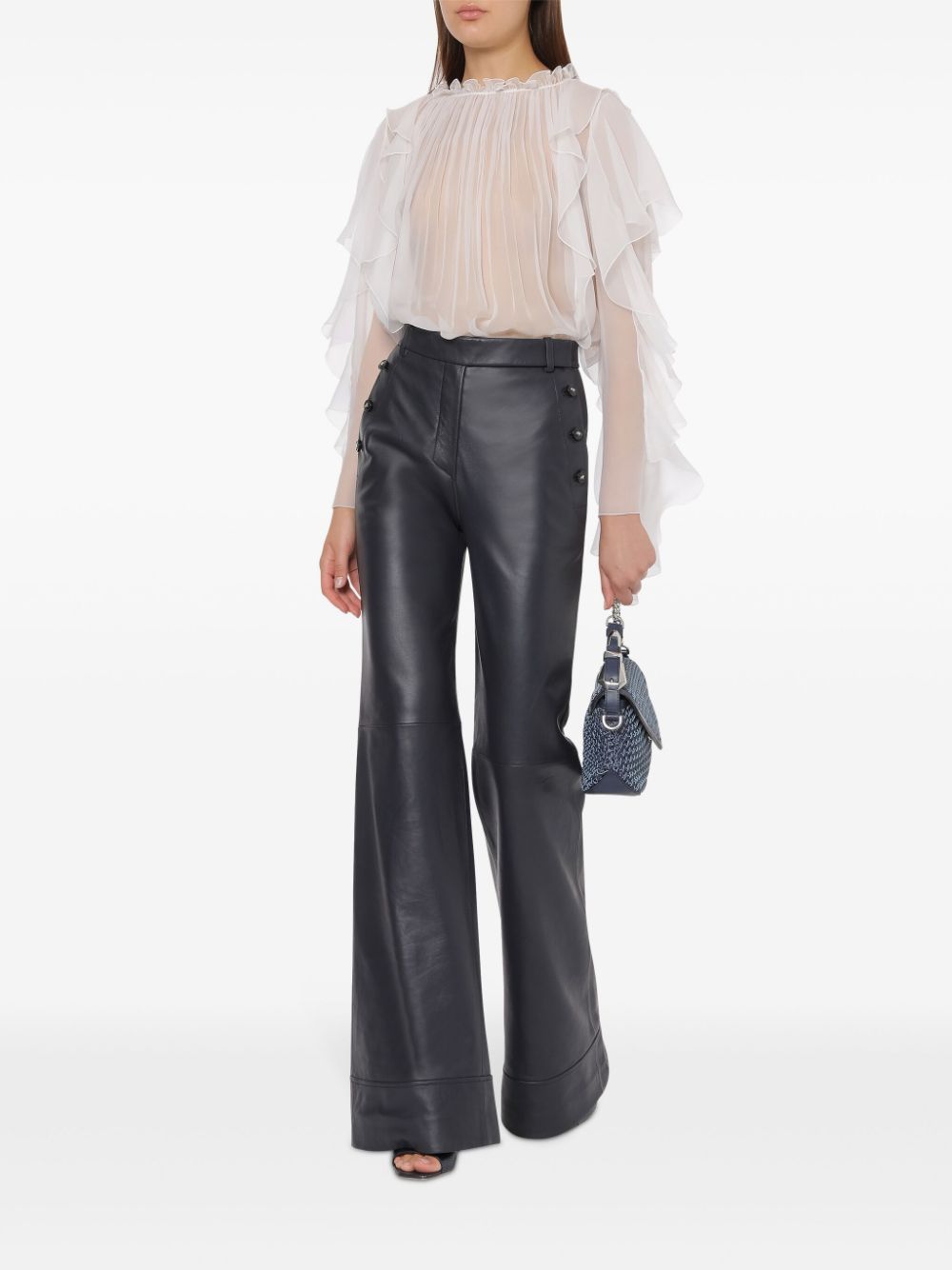 Alberta Ferretti Blouse met ruches - Wit