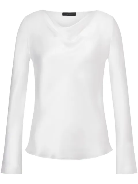 Alberta Ferretti silk-blend cowl-neck top