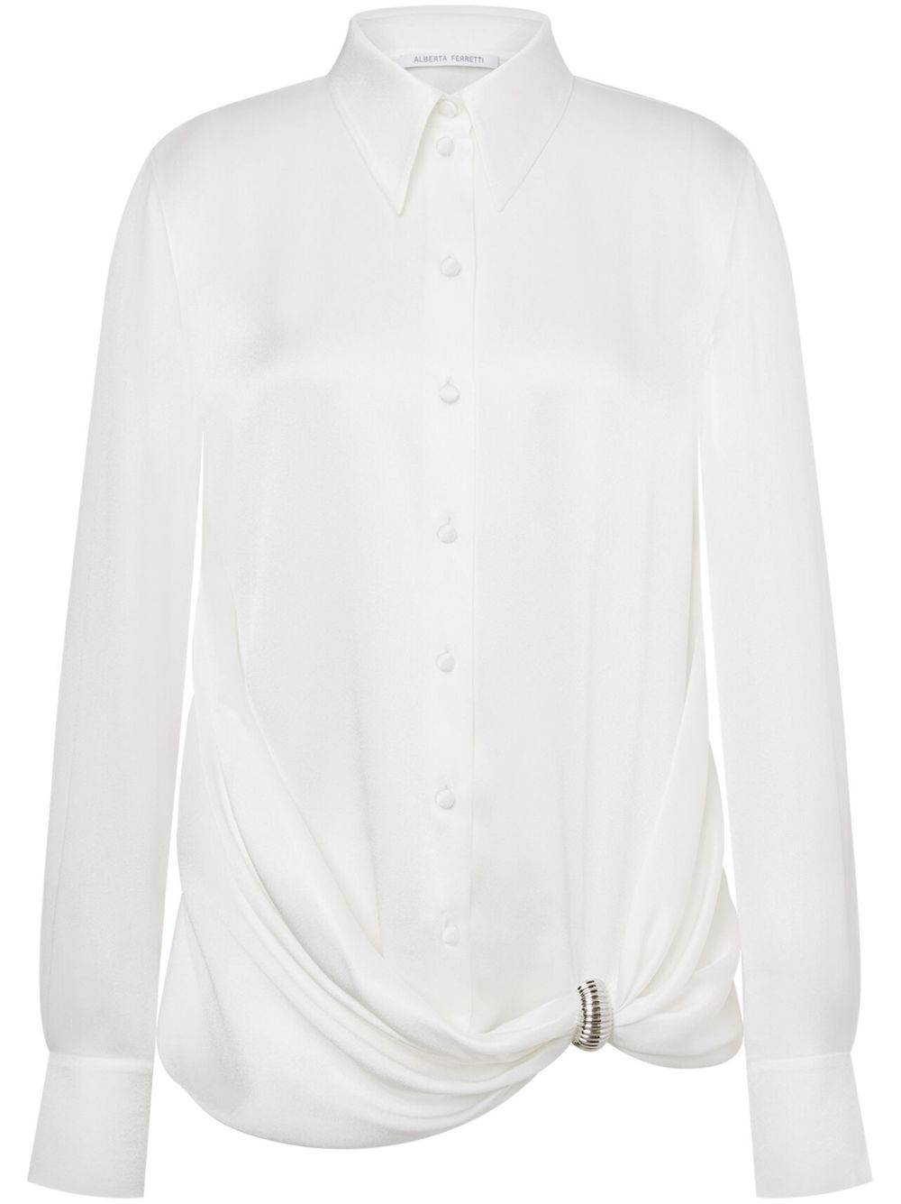 Alberta Ferretti Satijnen blouse Wit