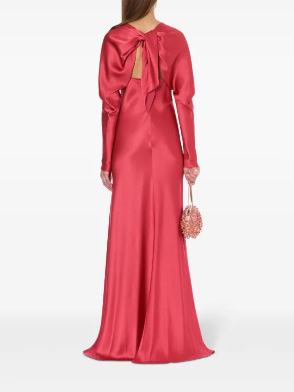 ワンピースその他 Alberta Ferretti Long pink dress in shiny satin Alberta Ferretti Satin Maxi Dress | Pink | FARFETCH