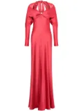 Alberta Ferretti satin maxi dress - Pink