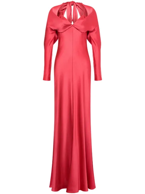 Alberta Ferretti فستان ساتان ماكسي