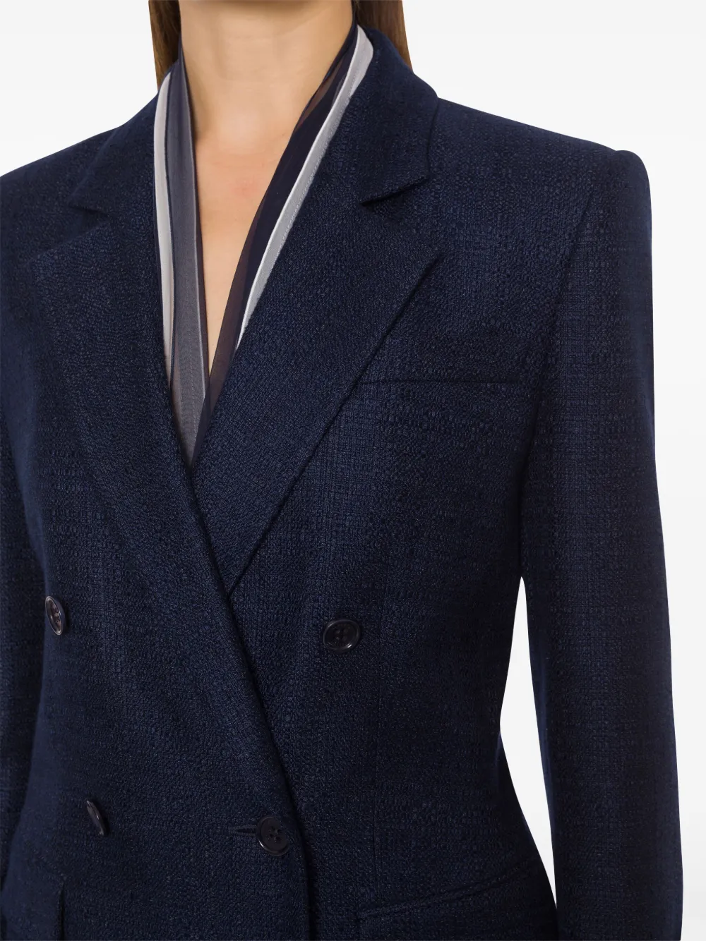 Alberta Ferretti Blazer met dubbele rij knopen Blauw