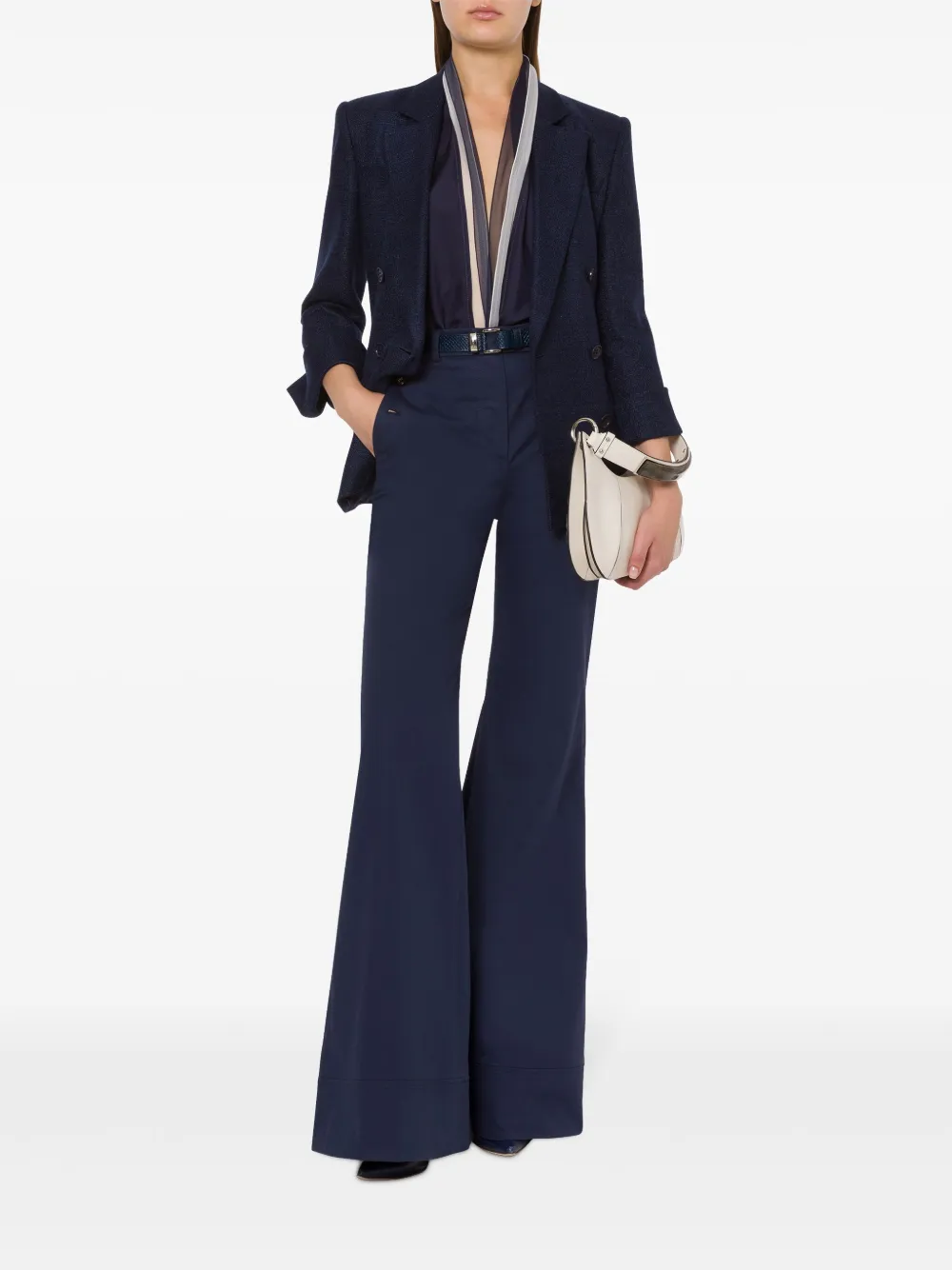 Alberta Ferretti Blazer met dubbele rij knopen - Blauw