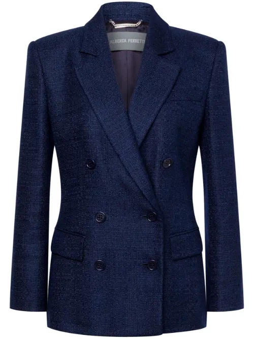 Blazer à boutonnière croisée - Alberta Ferretti - Modalova