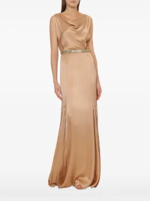 オールインワン・サロペット a Ferretti Satin Evening Dress With Cut-Out Detail Satin dress with cut-out Cocktail | Alberta Ferretti