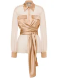Alberta Ferretti tie-fastening shirt - Neutrals