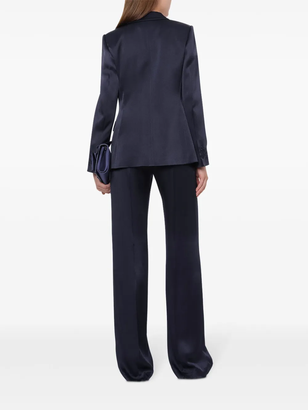 Alberta Ferretti Satijnen broek Blauw