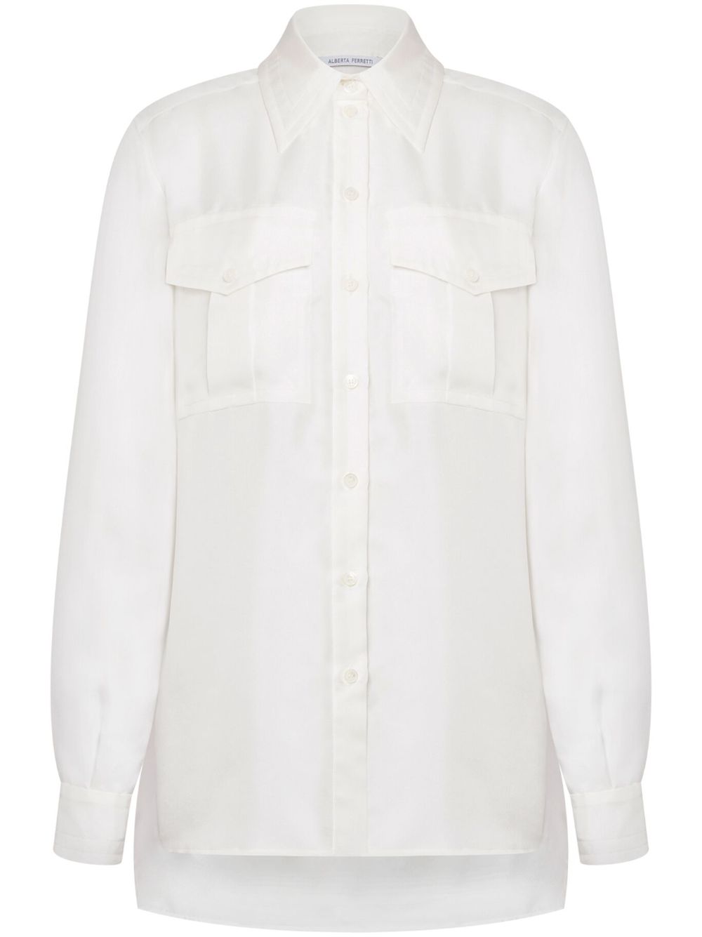 Alberta Ferretti Zijden blouse Wit