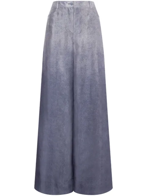 Alberta Ferretti silk palazzo pants