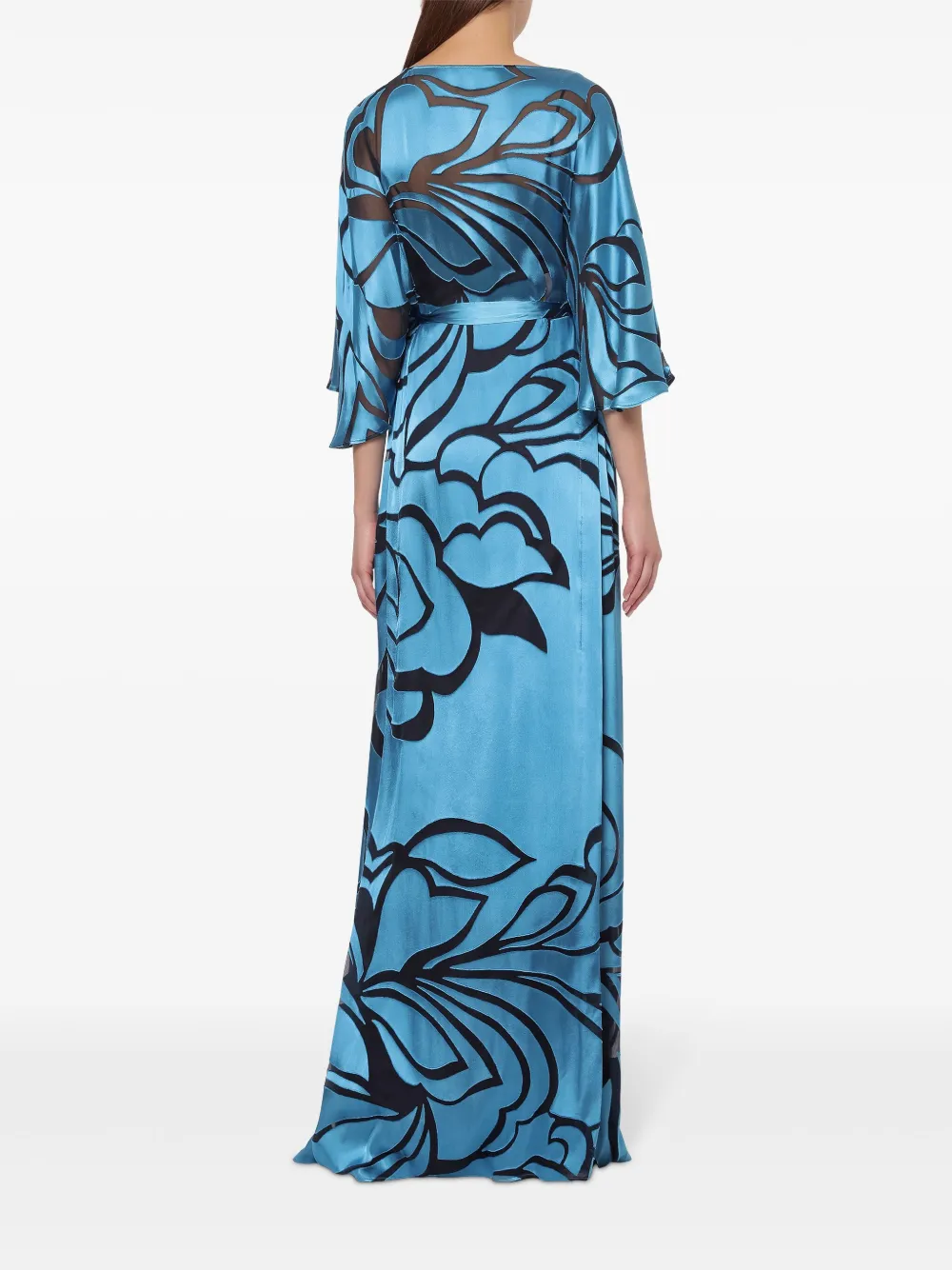 Alberta Ferretti Jurk van zijde-satijn Blauw