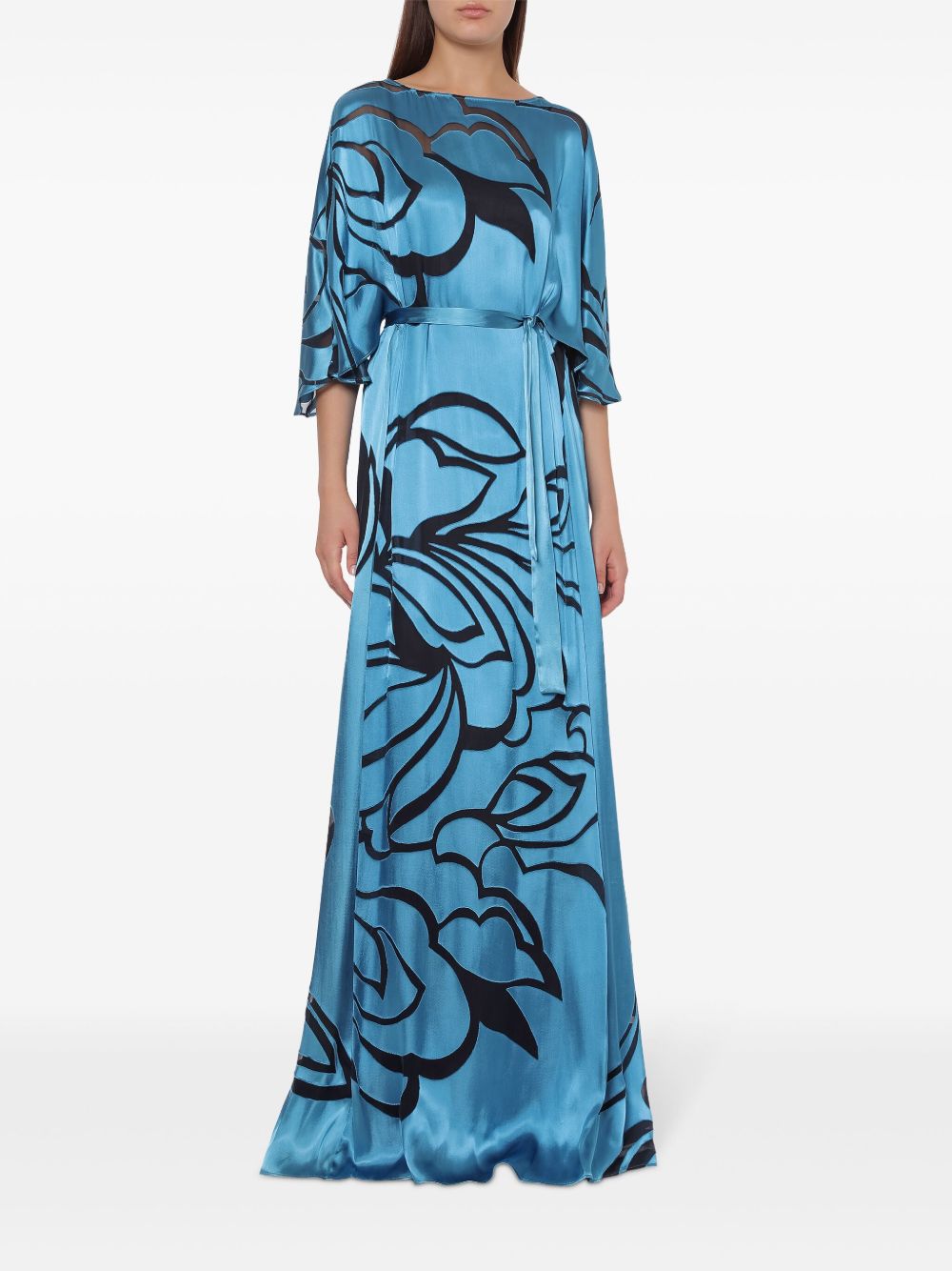 Alberta Ferretti Jurk van zijde-satijn - Blauw