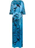 Alberta Ferretti silk-satin dress - Blue