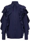 Alberta Ferretti ruffle-detailing shirt - Blue