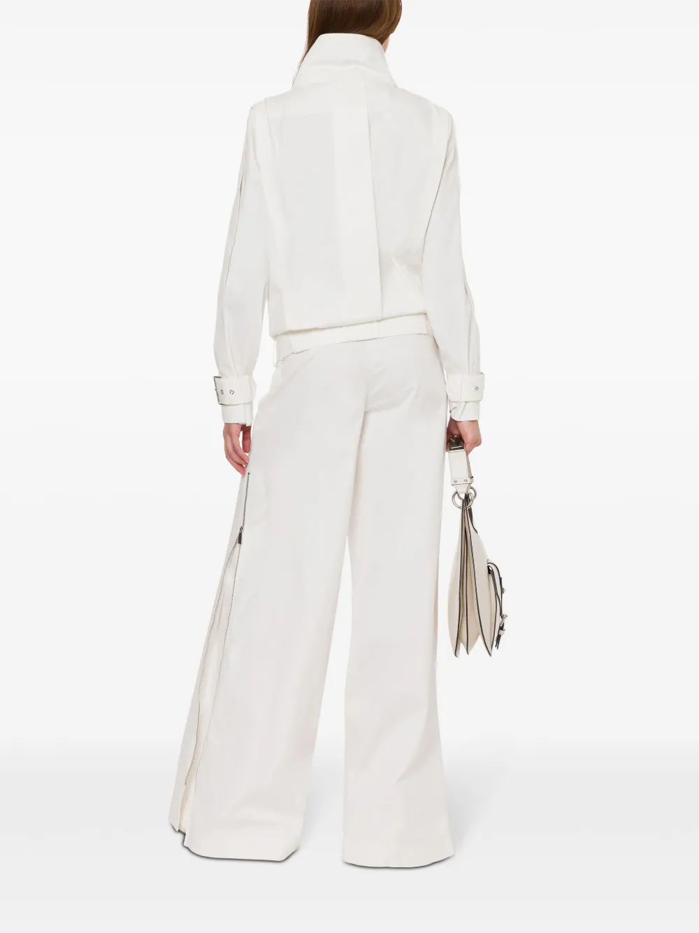 Alberta Ferretti Jack met hoge hals Wit