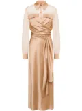 Alberta Ferretti draped shirt dress - Neutrals