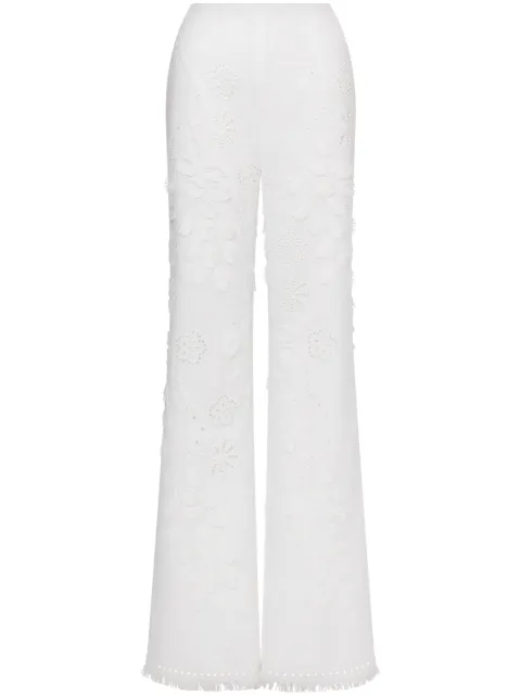 Alberta Ferretti pantalones palazzo bordados