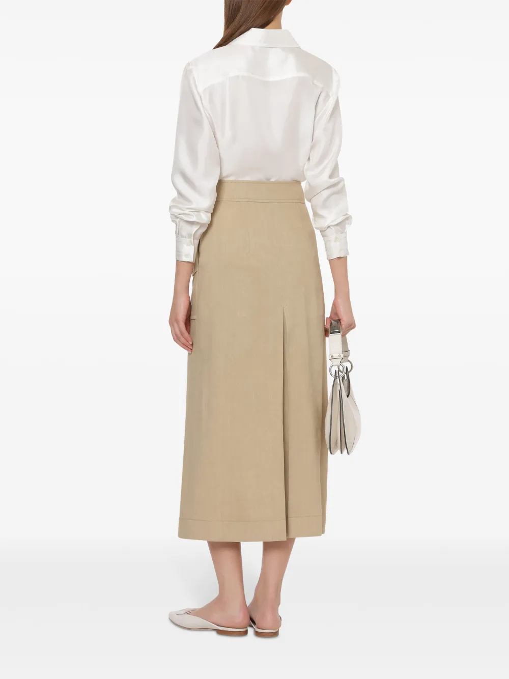 Alberta Ferretti High waist rok Beige