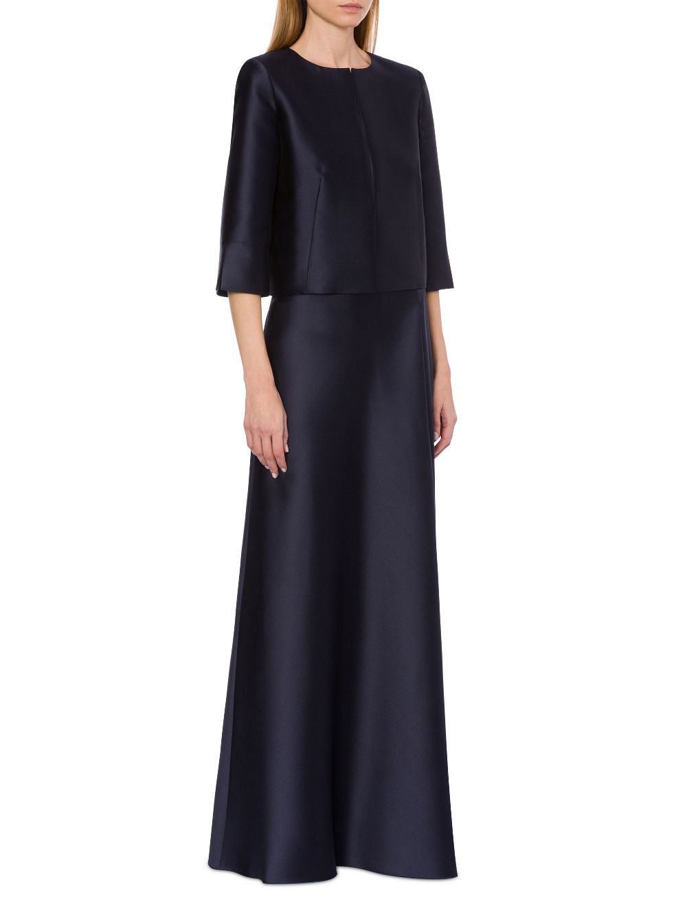 Alberta Ferretti high-waisted maxi skirt - Blauw