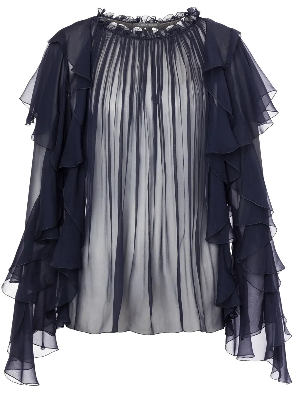 Alberta Ferretti Blusa con ruches