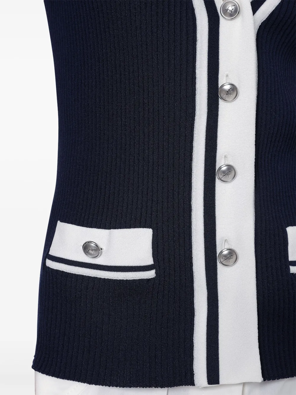 Alberta Ferretti Vest met contrasterende afwerking Blauw