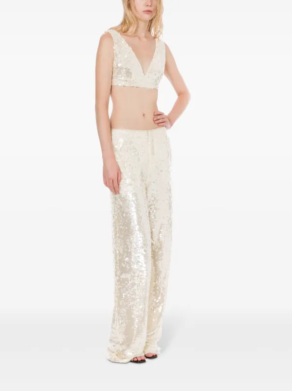 Philosophy Di Lorenzo Serafini Pantalones Con Lentejuelas Dorado