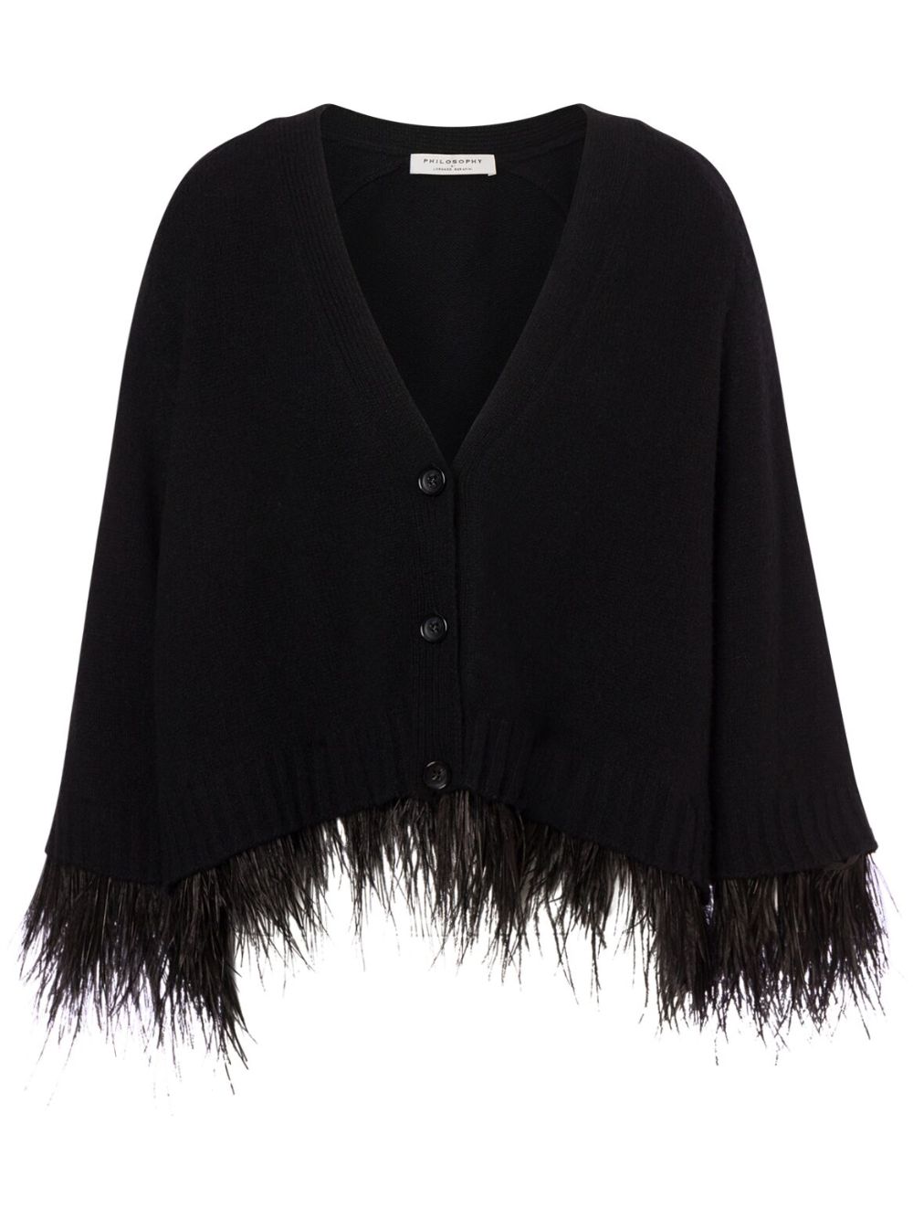 Philosophy Di Lorenzo Serafini feather-embellished cardigan - Black