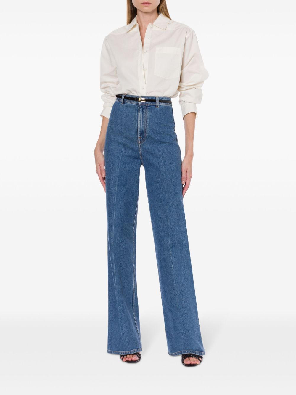 Philosophy Di Lorenzo Serafini Jeans met wijde pijpen - Blauw