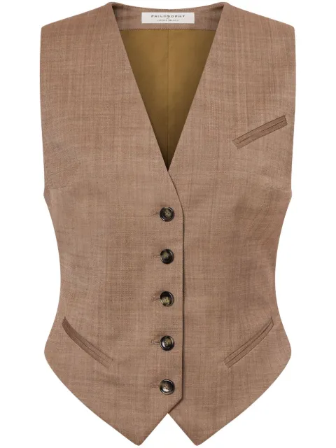 Philosophy Di Lorenzo Serafini V-neck strap-detail waistcoat