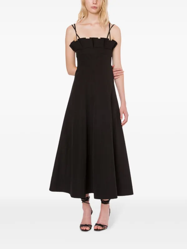 Philosophy Di Lorenzo Serafini ruffle-detail Midi Dress | Black | FARFETCH
